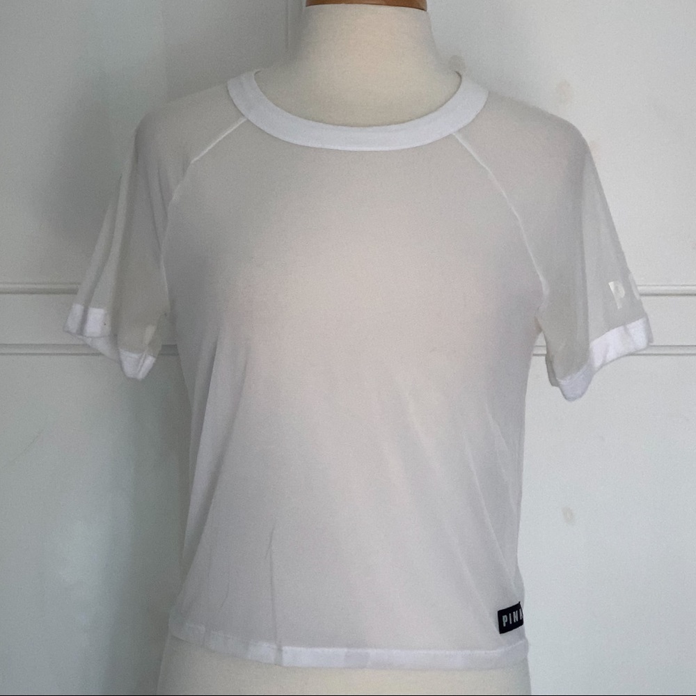 VS PINK | White Sheer Top